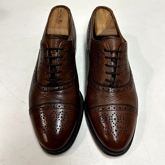 NEW HEELS Cole Haan Oxford Cap Toe Scotch Grain Made in Maine USA EXCELLENT 8.5 - Picture 3 of 14